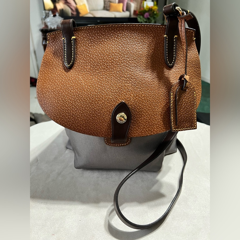 Dooney & Bourke Nylon leather crossbody flap bag